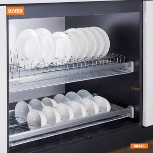 GIÁ BÁT ĐĨA CỐ ĐỊNH 2 TẦNG NAN TRÒN GARIS GB04C