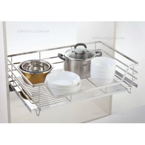 GIÁ XOONG NỒI INOX MỜ CAO CẤP GẮN CÁNH ÂM TỦ EUROGOLD