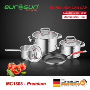 BỘ NỒI INOX EUROSUN MC1803 PREMIUM