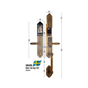 KHÓA ĐẠI SẢNH BIỆT THỰ DEMAX SL988 GB BRASS - APP WIFI