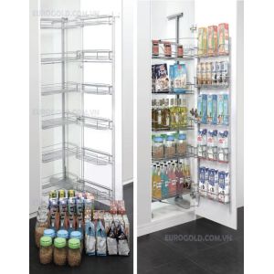 TỦ KHO INOX NAN DẸT MẠ CROM CAO CẤP CÁNH MỞ EUROGOLD